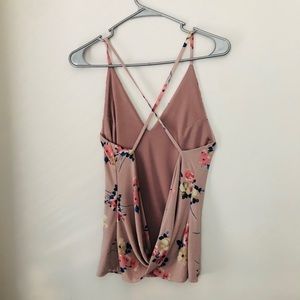 Flowery Open-back Tank Top